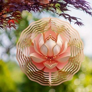 3D Wind Spinner with 360° Swivel Hook, 10-Inch Hanging Chime for Garden & Patio, Unique Gi