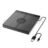 7 in 1 External CD/DVD Drive CD Burner with 2 USB/Type-C Ports USB 3.0 Portable CD/DVD Burner 1 TF/S