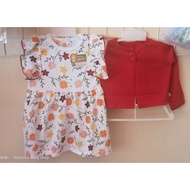 Baby girl dress set aged 0-1 years, 1-2 years,/ dress + cardigan