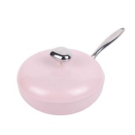 Pebble Pan Non-Stick Pan Frying Pan 28cm Deep Frying Pan Frying Pan Frying Pan Pink Colorful