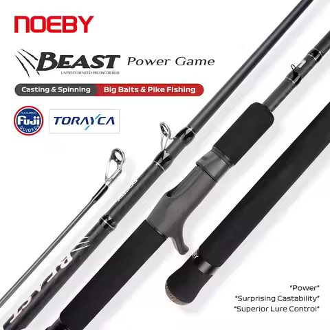 Noeby Beast Power Game Pike Fishing Rod 1.98m 2.13m 2.44m 2.59m Toray Fuji Bigbait Casting Spin Catf