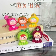 HSVN 1Pcs Fruits Keychain Cartoon Blizzard Fruit Resin Keychain For Boys Girls Backpack Pendants Toy