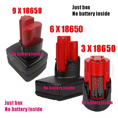 M12 Battery Plastic Case PCB Circuit Board Shell For Milwaukee 12V 10.8V 3.0Ah 6.0Ah 9.0Ah 48-11-241