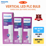 [1 Year Warranty] Philips LED Vertical PLC PL-C G24D 9w 7.5W Light Bulb Warm White Cool Daylight