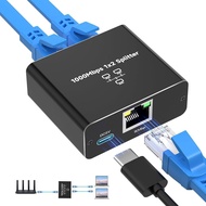 【千兆】網絡分線器 一分二 同時上網 乙太網交換機 分配器 1分3 轉接頭[Gigabit] RJ45 Ethernet Splitter 1 to 2 / 1 to 3 Network Switch
