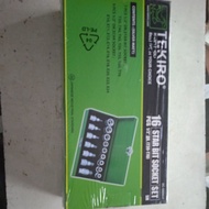 16 pcs star bit socket set 1/2 DR (T30-T70) (E10-E24) Tekiro
