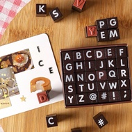 ZABC iron 6 English Letters Wooden Seal Box
