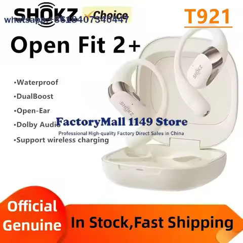 For Shokz OpenFit 2 Plus T921 Wireless Earbuds Open Ear Bluetooth Headphones AI Noise Cancelling Dol