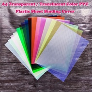 A4 Multipurpose Transparent Color PVC Plastic Sheet Binding Cover / Translucent PVC Rigid Sheet / Pl