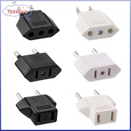YVETTPH 1PC EU Plug Adapter AC Outlet Charger Socket EU To US US To EU
