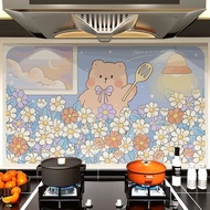 Kitchen oil-proof sticker oil-proof kitchen sticker Cartoon kitchen Wall sticker oil-proof Dirt-Resi