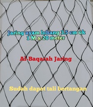 jaring pagar kandang ayam D6 lubang 35 cm x 35 cm tinggi 3 m panjang 20 m  / jaring kandang bebek 1 