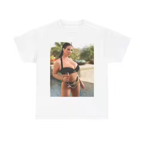 Angela White T Shirt Funny Bikini Poster Model Onlyfans Heavy Cotton