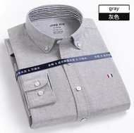 Boutique mới rửa sạch cotton oxford quay nam áo sơ mi nam dài tay Slim áo cotton