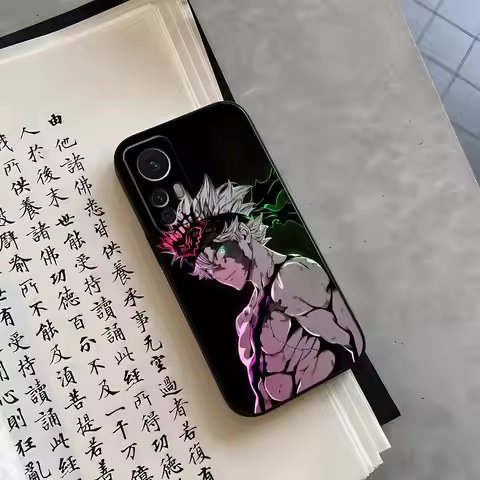 B-Black Clover Asta Phone Case Funda For Xiaomi 15 13 14 10 12 Pro POCO M6 M5 F4 F5 F6 X5 X3 Pro 12 