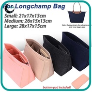 APPEAR 1Pcs Insert Bag, with Bottom Storage Bags Linner Bag, Portable Travel Felt Multi-Pocket Bag Organizer for Longchamp Bag