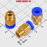 [5 Pieces]- PC6-M10-1.5 Pneumatic Pipe Connector 6mm External Thread 10mm Pitch 1.5mm Linhkien IC