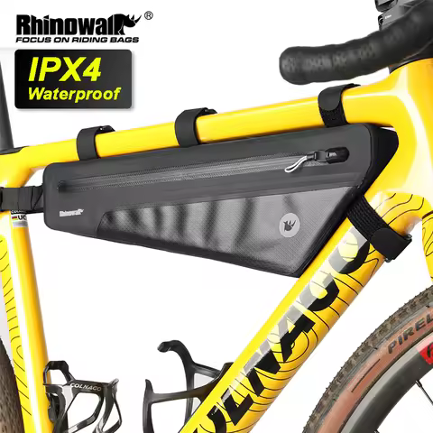 Rhinowalk Bike Frame Bag 1.7/2.6L IPX4 Waterproof Triangle Tube Bag Anti-slip Paint-safe For Mtb&Roa