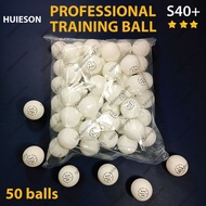 Huieson S40+ 3-Star Professional Training Table Tennis Ball Bola Ping Pong 50 pcs per pack
