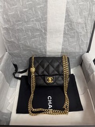 Chanel mini flap 方胖子 愛心調節扣 vanity case classic flap