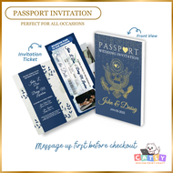 PASSPORT INVITATION | PASSPORT STYLE | FOR BIRTHDAY, WEDDING, CHRISTENING ETC. | MESSAGE US FIRST BE