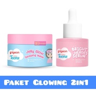 Pigeon Teens Jelly Glow Sleeping Mask 30g and Pigeon Teens Bright Heroes Serum 20ml
