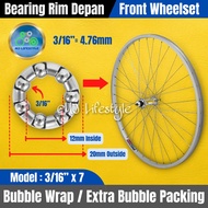 🔥(𝟏 𝑷𝒄𝒔/𝑩𝒖𝒍𝒂𝒕) 3/16” x 7 𝐏𝐫𝐞𝐦𝐢𝐮𝐦 Bicycle Wheelset Front Rim Bearing Nut No.13 Ball Retainer 4.76mm Bering Depan Basikal