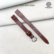 Dây Đồng Hồ Nữ Da Bò Thật Siêu Mềm Size 10mm Thời Trang Cao Cấp Nhiều Màu Sắc Sử Dụng Cho Nhiều Đồng