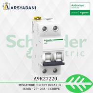 A9K27220 - MCB - IK60N 2P 20A C CURVE - Schneider