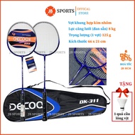 Genuine Badminton Racket Set (2 Rackets) DECOO DK311, Good Badminton Racket Pair Light String Power