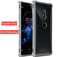For Sony Xperia XZ2 H8266 H8216 H8296 H8276 Slim Crystal Clear Soft Silicone Jelly Case with Four Reinforced Corners Transparent Cover