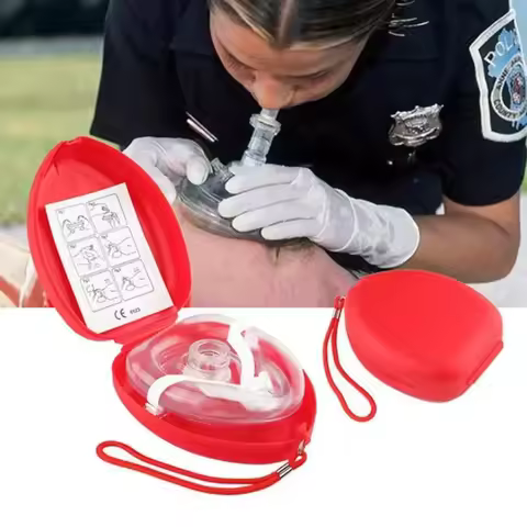 1Set Car Rescue CPR Mask Emergency First Aid Masks Resuscitator One-Way Valve CPR Face Sheild Surviv