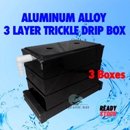 【NEW】Aquarium Fish Tank Top Filter 3 Layer Big Filter Box Suitable Below 2 Feet Tank 3 Boxes Trickle Box