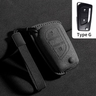 Suede Car Flip Key Case Cover For Toyota Aygo Yaris Highlander Corolla Camry RAV4 Levin Reiz Hilux C