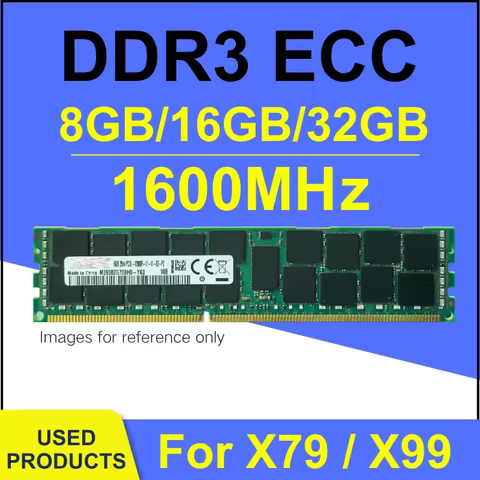 DDR3 DDR3L RAM 16GB 32G 1600MHz Server Memory PC3-12800U PC3L-12800U RDIMM 240Pins 1.5V 1.35V Memori