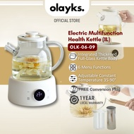 Olayks 1L Multifunction Electric Health Kettle Tea Maker Stew Pot Stew Cooker Tea Brewer Glass Kettl