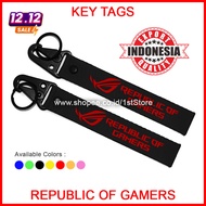 GANTUNGAN ROG REPUBLIC OF GAMERS PREMIUM LOGO KEYCHAIN STRAP HIGH QUALITY KEY CHAIN MOTORCYCLE CAR B