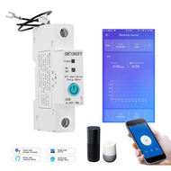 1P eWelink Single phase Din rail WIFI Smart Energy Meter Power Consumption kWh Meter wattmeter with 