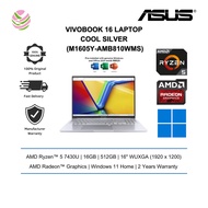 Asus Vivobook 16 M1605Y-AMB810WMS 16'' WUXGA Laptop Cool Silver ( Ryzen 5 7430U, 16GB, 512GB SSD, AT