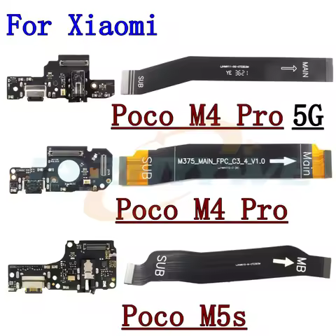 USB Charging Port Board Connect Motherboard Main Flex Cable For Xiaomi Poco M5s M4 Pro 5G M4Pro 4G R