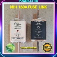 UNH / WELL PRESTIGE 160A CENTRED TAG FUSE LINK NH1 CERAMIC CARTRIDGE FUSE / TNB 160A CUT OUT FUSE LI