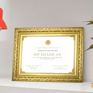 Photo Frame - Certificate Frame 21x30cm(A4)/30x42cm(A3) - Classic Gold Frame 5cm Large Panel, Mica S
