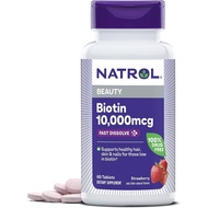 NATROL BIOTIN STRAWBERRY BEAUTY 10 000 mcg (10000 mcg) 60 TABLETS