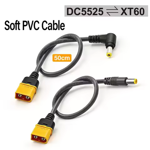 50cm XT60 Male Bullet Connector To Male DC DC5525 Power Cable 5.5x2.5mm Adaptor For TS101 PINE64 Ele