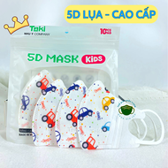 Khẩu trang trẻ em 50 Chiếc Khẩu trang lụa y tế trẻ em 5D Hồng Quân in hình hoạ tiết cho bé từ 0 đến