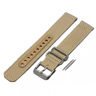 Seiko 4K10JZ Watch Strap for 5 SNK803 SNK811 7S26-02J0 18mm Tan Beige Nylon Fabric Band