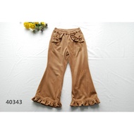 Left 90 (403) Fei 2024 Autumn Winter Perfume Nana 40343 Pockets Foot Fungus Flared Pants 90-140