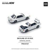 Pop Race 1/64 Nissan Skyline GT-R (R32) - Crystal White