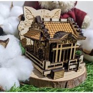日本 神社 手作模型 迷你建築 雕塑 展示模型 Miniature Shrine