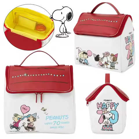 Snoopy Makeup Bag Women Cartoon Portable Cosmetic Storage Bags Fashion Travel Toiletries Washing Org